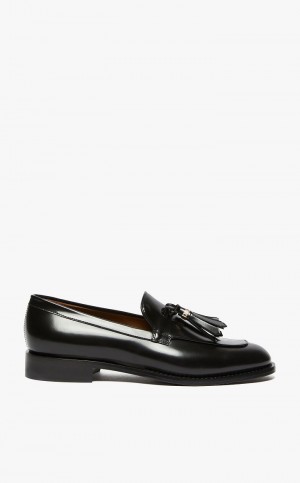 Tenis Planos Max Mara Cuero Moccasins Negros | MMR594222