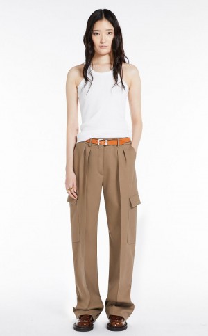 Tops Max Mara Silk-blend Jersey Vest Blancos | MMR593650