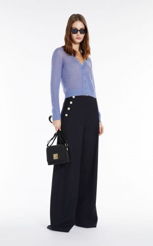 Traje Max Mara Lana Blend Palazzo Azul Marino | MMR593522