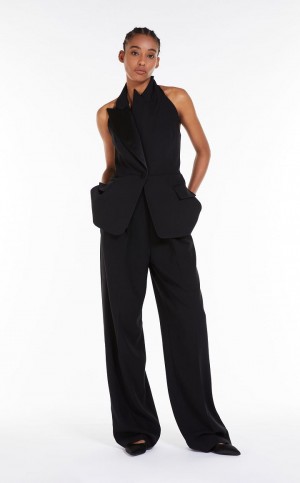 Traje Max Mara Lana Tuxedo Waistcoat Negros | MMR593486
