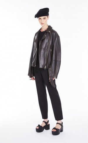 T-shirt Max Mara Basic Jersey Negros | MMR593667