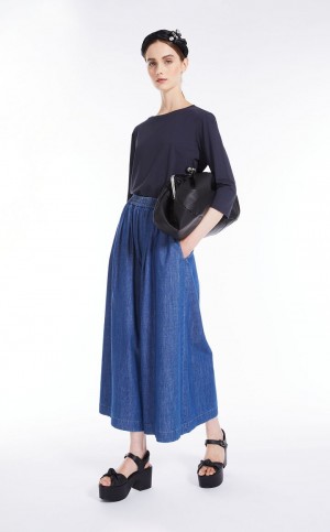 T-shirt Max Mara Jersey Azul Marino | MMR593653