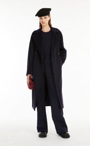 T-shirt Max Mara Viscose Jersey Azul Marino | MMR593640