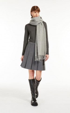 T-shirt Max Mara Viscose Jersey Grises Oscuro | MMR593643