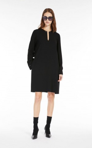Vestido Max Mara Corta Cady Negros | MMR593357