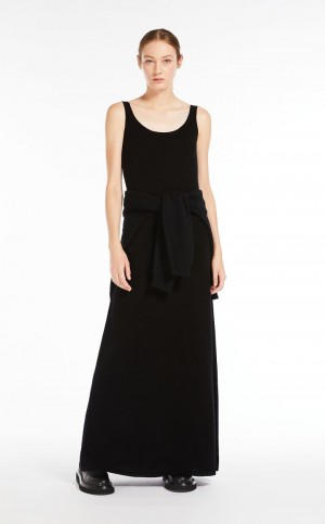 Vestido Max Mara Lana And Cashmere Slip Negros | MMR593297