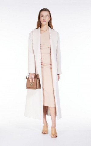 Vestido Max Mara Long Cady Beige | MMR593352