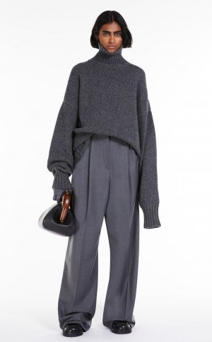 Vestido Max Mara Oversized High-neck Grises Oscuro | MMR593289