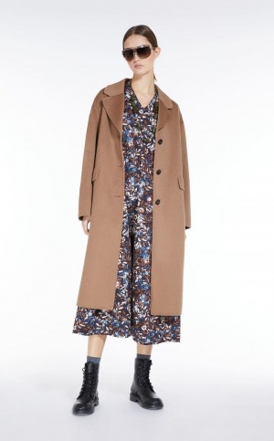 Vestido Max Mara Printed Poplin Azul Marino | MMR593308