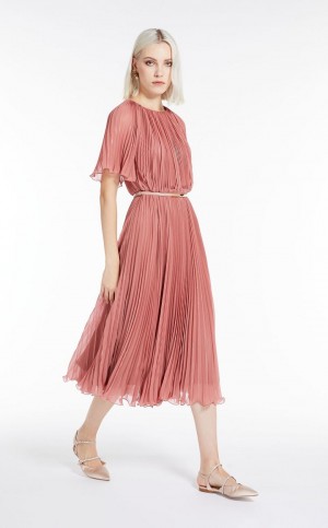 Vestido Max Mara Sable Georgette Rosas | MMR593353