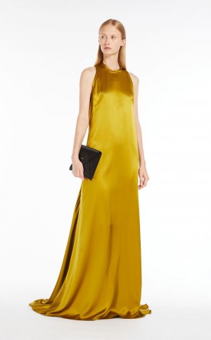 Vestido Max Mara Silk Slip Verdes Claro | MMR593306