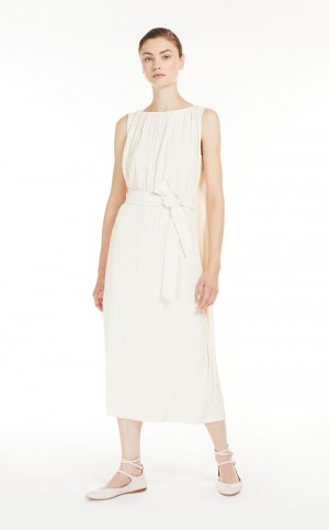 Vestido Max Mara Stretch Jersey Tunic Blancos | MMR593310