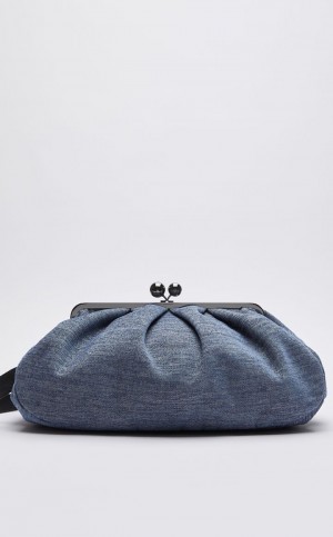 Weekend Bag Max Mara Jacquard Algodon Pasticcino Azules Claro | MMR594159