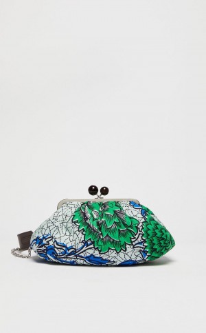 Weekend Bag Max Mara Medium Pasticcinoin Algodon Verdes | MMR594153