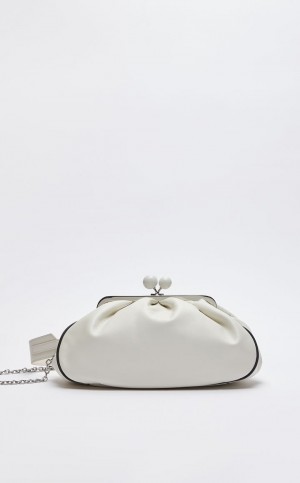 Weekend Bag Max Mara Nappa Cuero Pasticcino Blancos | MMR594165