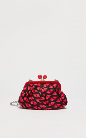 Weekend Bag Max Mara Small Pasticcinoin Printed Lona Rojos | MMR594139